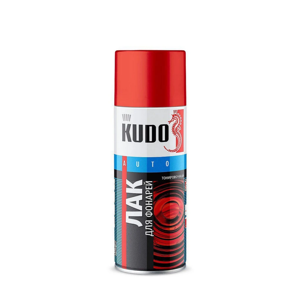 Лак акриловый "KUDO" красный (520 мл) (для тонировки фонарей ) (аэрозоль)