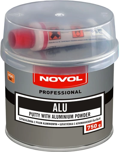 Шпатлевка Novol Alu наполняющая с алюминиевой пылью 750 г
