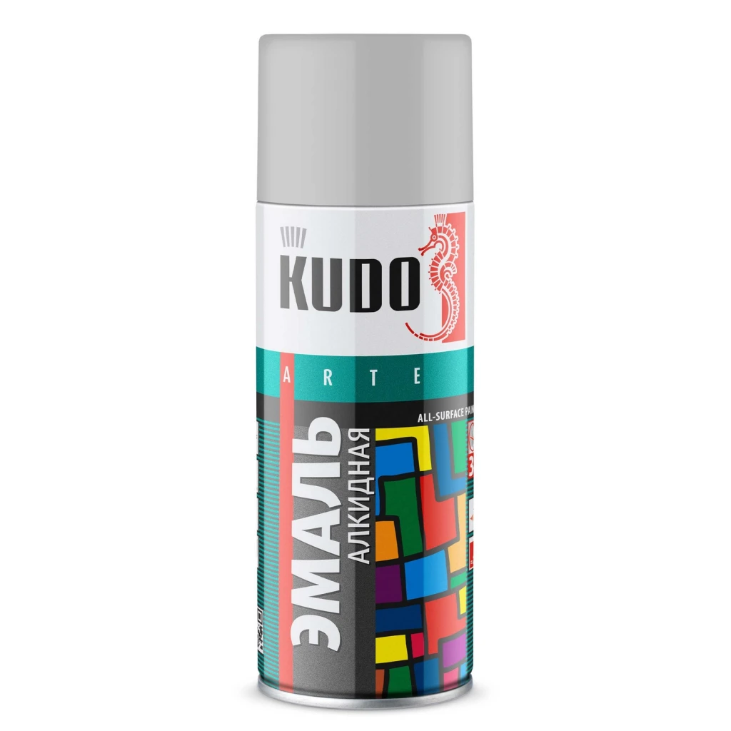 Краска "KUDO" светло-серая (520 мл) (аэрозоль)