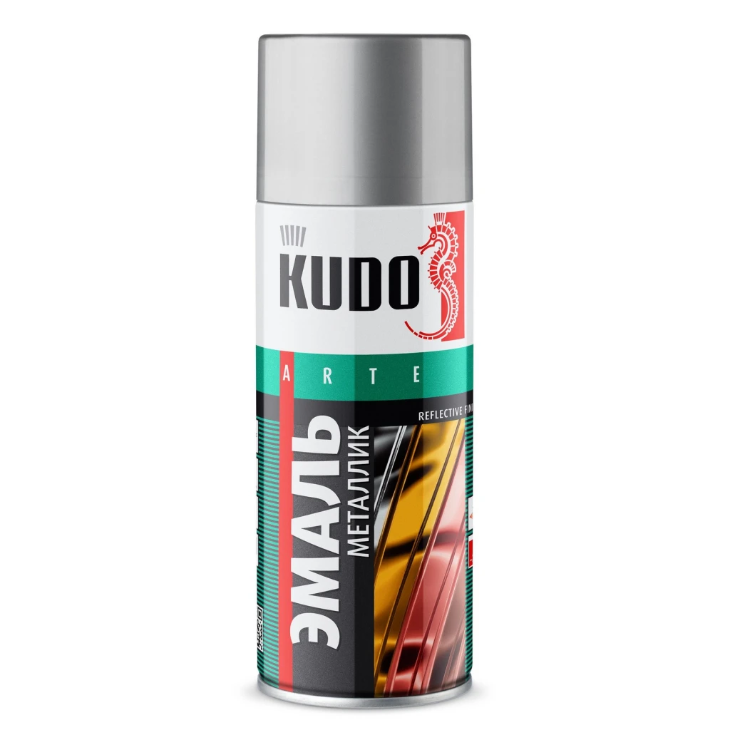 Краска металлик "KUDO" хром (520 мл) (аэрозоль)