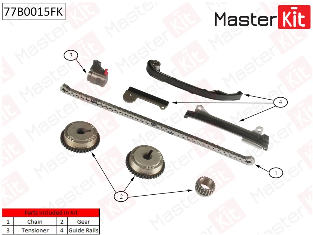 Комплект цепи ГРМ MasterKit 77B0015FK