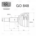 ШРУС наружный Trialli GO 848 комплект на ВАЗ-2180 Lada X-Ray