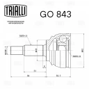 ШРУС наружный Trialli GO 843 комплект на ВАЗ-2180