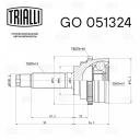 ШРУС наружный Trialli GO 051324 комплект