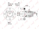 Ступица задняя в сборе LYNXauto WH-1187