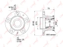 Ступица задняя в сборе LYNXauto WH-1136