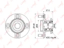 Ступица задняя в сборе LYNXauto WH-1109