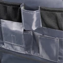 Защита спинки сиденья "SKYWAY" органайзер ПВХ серый (7 карманов)