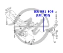Сайлентблок переднего рычага Hanse HR881108