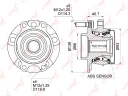 Ступица передняя в сборе LYNXauto WH-1471