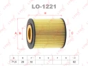 Фильтр масляный LYNXauto LO-1221