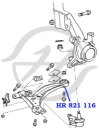 Сайлентблок переднего рычага Hanse HR821116