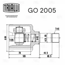 ШРУС внутренний TRIALLI GO2005