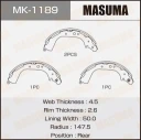 Колодки тормозные барабанные Masuma MK-1189