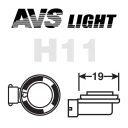 Лампа галогенная AVS SIRIUS/NIGHT WAY/PB A78945S H11 12V 55W, 2 шт.