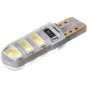 Лампа подсветки Skyway S08201075 W5W 12V T10, 6 SMD, без цоколя, 2-х контакт, белая, 1