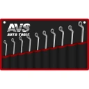 Набор ключей (10 предметов) "AVS" K2N10M (гаечных накидных изогнутых в сумке, 6-27 мм)