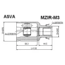 ШРУС внутренний правый 22x43x28 Asva MZIR-M3M1