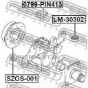 Палец кулака поворотного FEBEST 0799-PIN413