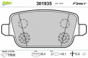 КОЛОДКИ ТОРМ. ЗАД. FORD FOCUS II/ FORD GALAXY III/ VOLVO S80/ VOLVO V70 VALEO 301935