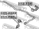 Втулка стабилизатора задняя HONDA ODYSSEY III (RHD) RB1/RB2 2003­-2008 (15мм) Febest HSB-RBR