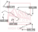 Сайлентблок реактивной тяги Asva 0201-076
