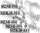 MZBJB-551_пыльник опоры шаровой! 21x34.5x31\ Mazda 6 Gg 02-08