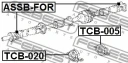 Подшипник подвесной карданного вала (арт. TCB020)