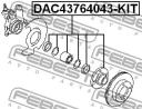 Подшипник ступичный передний 43X76X40X43