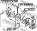 Втулка направляющая суппорта тормозного переднего (арт. 0274R51LOWF)