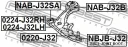 Сайлентблок передний переднего рычага (арт. NABJ32SA)