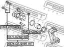 Втулка направляющая тормозного суппорта (комплект) Febest 0174-GRJ200R-KIT