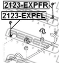 Тяга стабилизатора передняя правая (арт. 2123EXPFR)