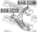 Сайлентблок задний переднего рычага (арт. NAB023B)