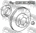 Шпилька колёсная PCS 10 (арт. 0184001PCS10)