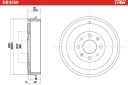 Барабан тормозной TRW DB4360