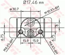 Колесный тормозной цилиндр TRW BWA130