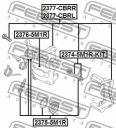 Суппорт тормозной задний правый SKODA OCTAVIA 2004-2013 Febest 2377-2CBRR