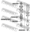 Комплект пыльников и отбойников Febest VWSHB-001-KIT