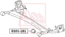 Сайлентблок балки моста Asva 0101-181