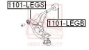 Сайлентблок рычага подвески передний Asva 1101-LEGS