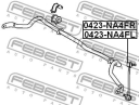 Тяга стабилизатора передн правая MITSUBISHI GRANDIS 2004.01-2010.11 Febest 0423-NA4FR