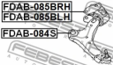 Сайлентблок рычага задн левый FORD MONDEO V Febest FDAB-085BLH