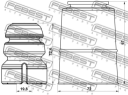 Пыльник передн амортизатора с отбойником комплект AUDI A4 2009-2015 Febest ADSHB-A5F-KIT