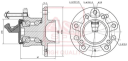 Ступица колеса с ABS Asva OPWH-VCR