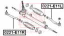Наконечник рулевой тяги Asva 0221-E11R