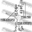 Втулка стабилизатора Febest TSB-KR52F1