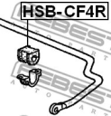 Втулка стабилизатора Febest HSB-CF4R