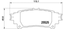 КОЛОДКИ ТОРМОЗНЫЕ LEXUS GS (L1) 09/11- / LEXUS IS III (E3) 04/13- / LEXUS RC (C1) 08/14- / TOYOTA C