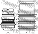 Комплект пылезащитный амортизаторов Febest PGSHB-5008F-KIT